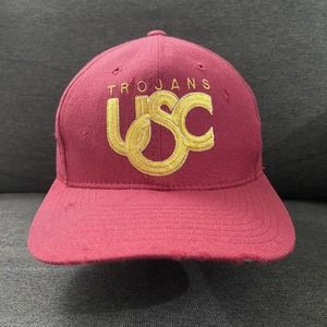 Vintage USC Trojans Burgundy Snapback Hat Cap Sports Specialties